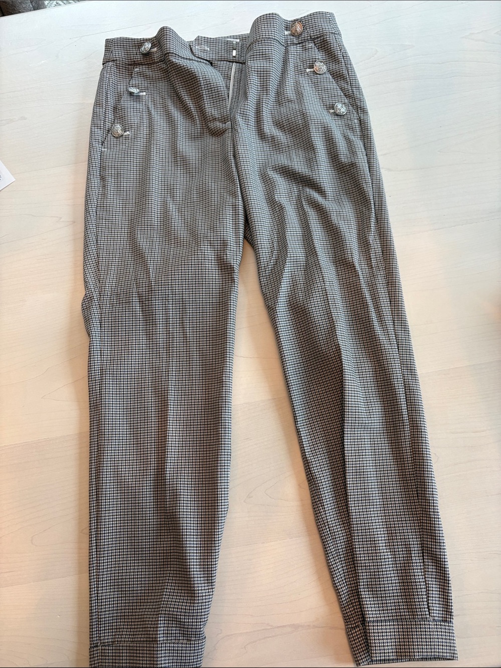 Women’s Gray Houndstooth Dress Pants